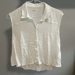 Hollister sleeveless button up tank